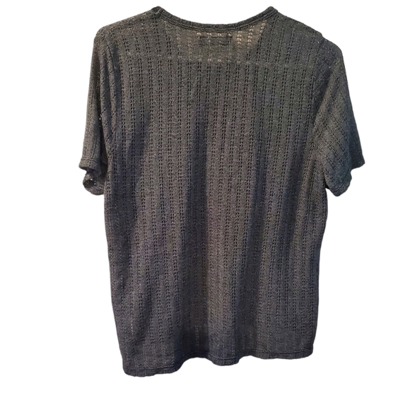 Michael Lauren Clifford Short Sleeve hi/lo Crop top - Picture 7 of 12